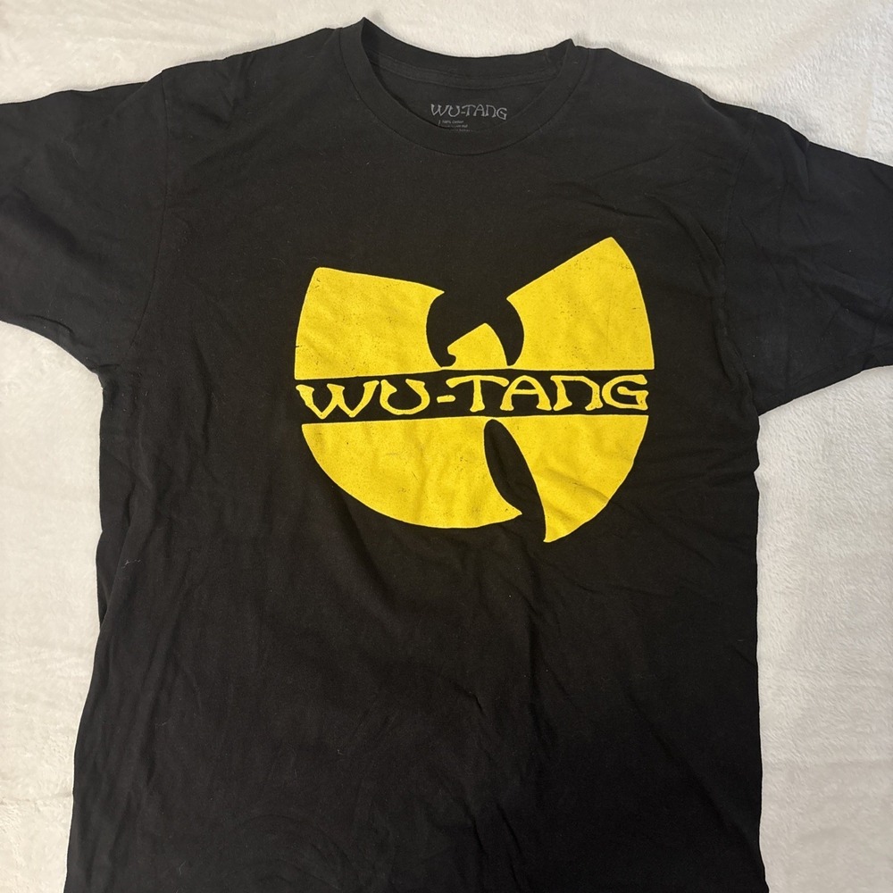 Wu-Tang Clan Logo Graphic T-Shirt Black Yellow Men's XL Hip Hop Rap Tee